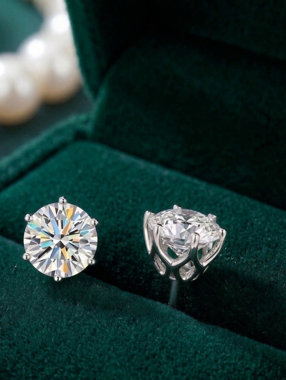 Moissanite 1 CTW Stud Earrings